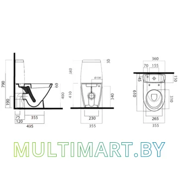 Унитаз Vitra Tres 9730B003-7204 картинка 2